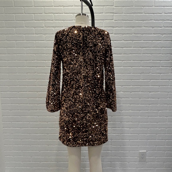 H&M Sequin Gold/Black Dress - Picture 2 of 6